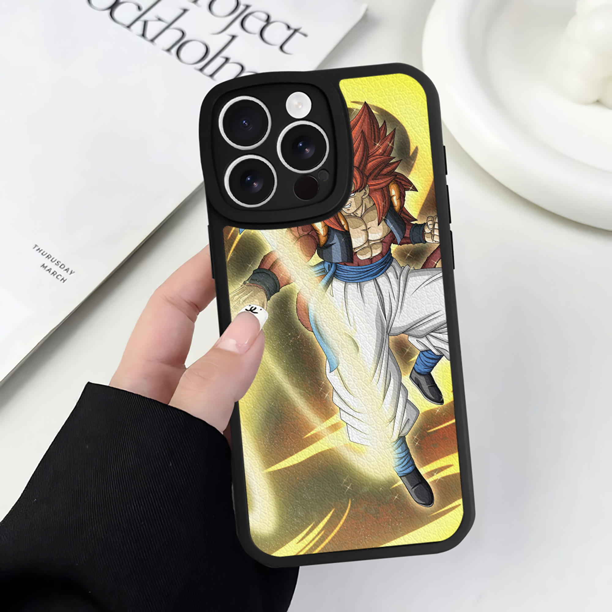 （画像用） ドラゴンボール DRAGON BALL 【iPhone 16シリーズ対応】シリコンスマホケース（レザー調） 材質：シリコン